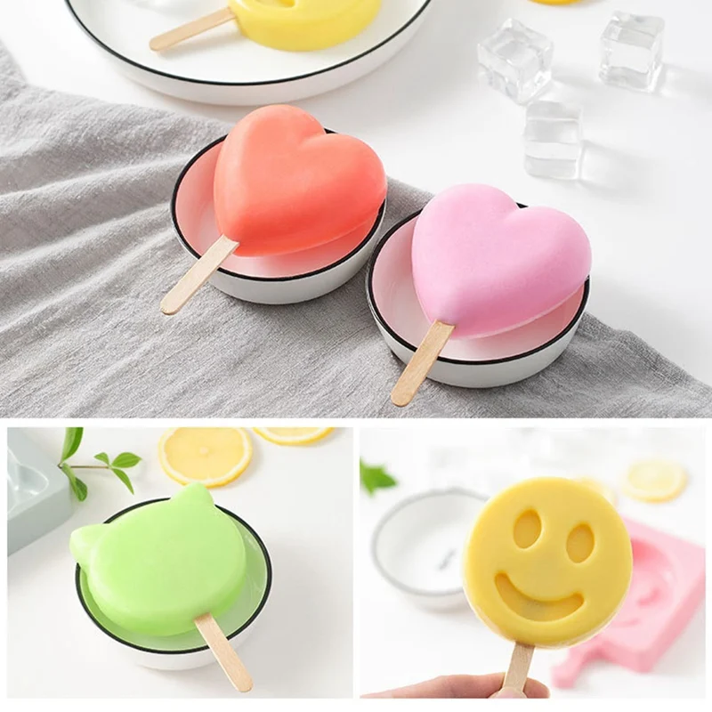 Форма для изготовления мороженого силиконовые DIY формы ледяные кубики формы для десертов замораживание милая форма кухонные аксессуары
