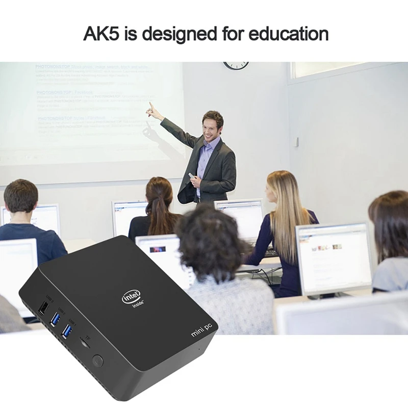 Ak5 Мини ПК Win10 Apollo Lake Celeron Dc или Qc J3455 N3450 4Gb 64Gb 2,4G/5G двухдиапазонный Wifi Win 10 64 Bits Linux Tv Box компьютер