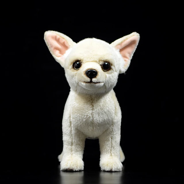 25cm Lifelike Chihuahua Dog Plush Toys Cute Dog Puppy Stuffed Animal Dolls  Soft Real Life Chihuahua