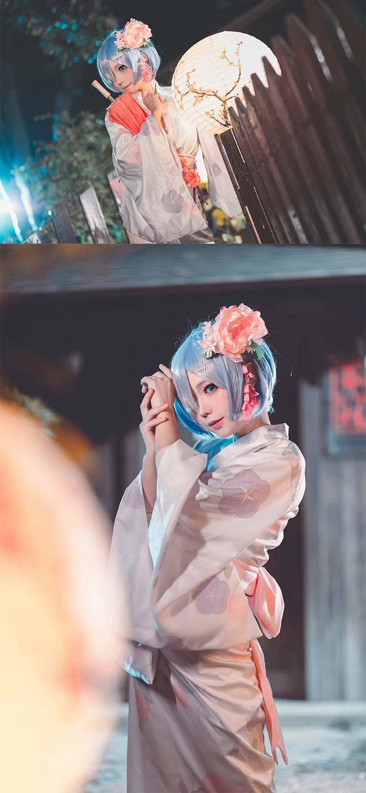 Аниме Re Life in a different world от zero Yukata ver Rem, сексуальное японское платье для девочек, кимоно, карнавальный костюм, одежда для волос