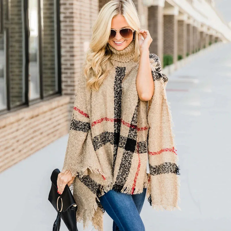 Женский свитер, Осенний пуловер с высоким воротом, повседневный вязаный женский корейский OL свитер