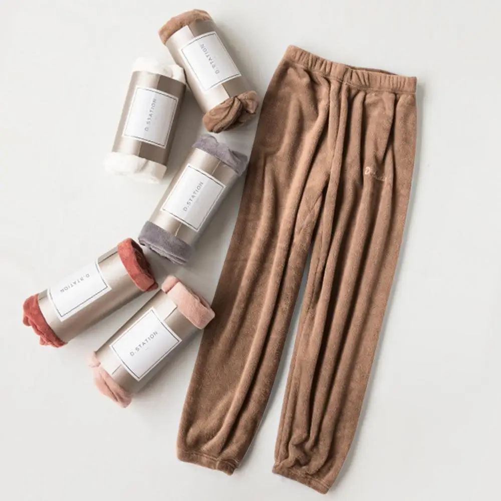 Женские штаны, плюшевые бархатные домашние штаны, зимние теплые модные свободные новые стильные мягкие удобные штаны-шаровары кораллового цвета# YL5 - Цвет: Khaki