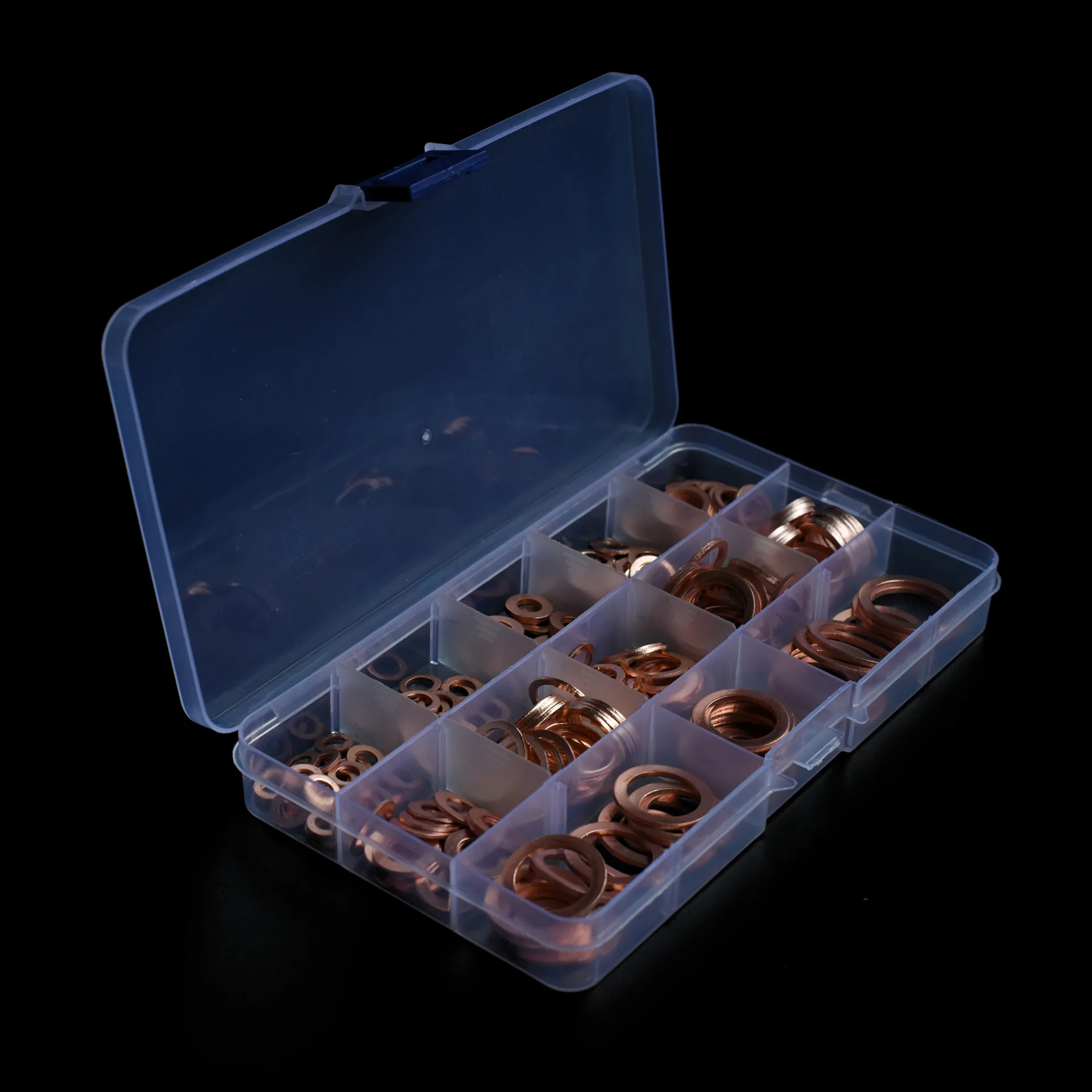 

280pcs copper gasket combination washer box Flat washer M5-M22 copper Washer Gasket Nut Bolt Set Flat Ring Seal Assortment Kit