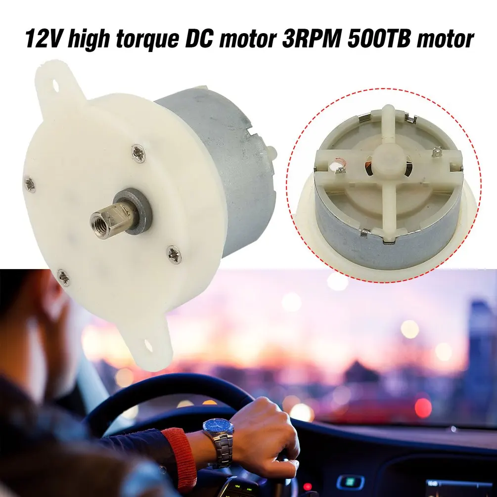 

Professional 12V DC Gear Motors Durable High Torque Electric Motors High Performance 3RPM 500TB Electric Engine