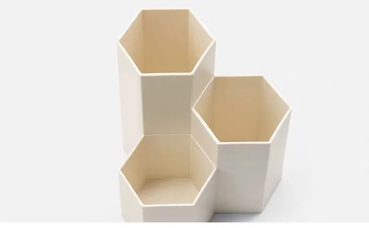 3 Lattices Cosmetic Make-up Brush Storage Box Table Organizer Makeup Nail Polish Cosmetic Holder Make Up Tools Pen Holder Rack