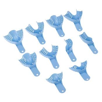 

10pcs Plastic Dental Impression Trays Dental Central Supply Materials Teeth Holder Oral Care Tools For Adult And Children
