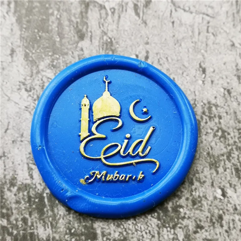 Eid Mubarak moon star Wax Seal Stamp blessing Envelope Alphabet Stamps for Boy Girl Wedding Invitation Copper Head Wood Handle