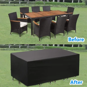 

Waterproof Garden Patio Yard Furniture Cover Outdoor Rattan Table Cube Chair Sofa Dustproof Protector UV Outdoor Protective Case
