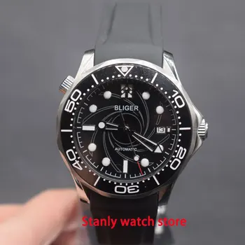 

Luxury Bliger 41mm black dial luminous ceramic rotating bezel sapphire glass miyota 8215 automatic movement mechanical men watch