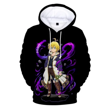 

Nanatsu No Taizai 3D Character Printed lovely Cartoon Character Male Female Leisure Hoodies Sweatshirts Street Clothes 2019 Tops