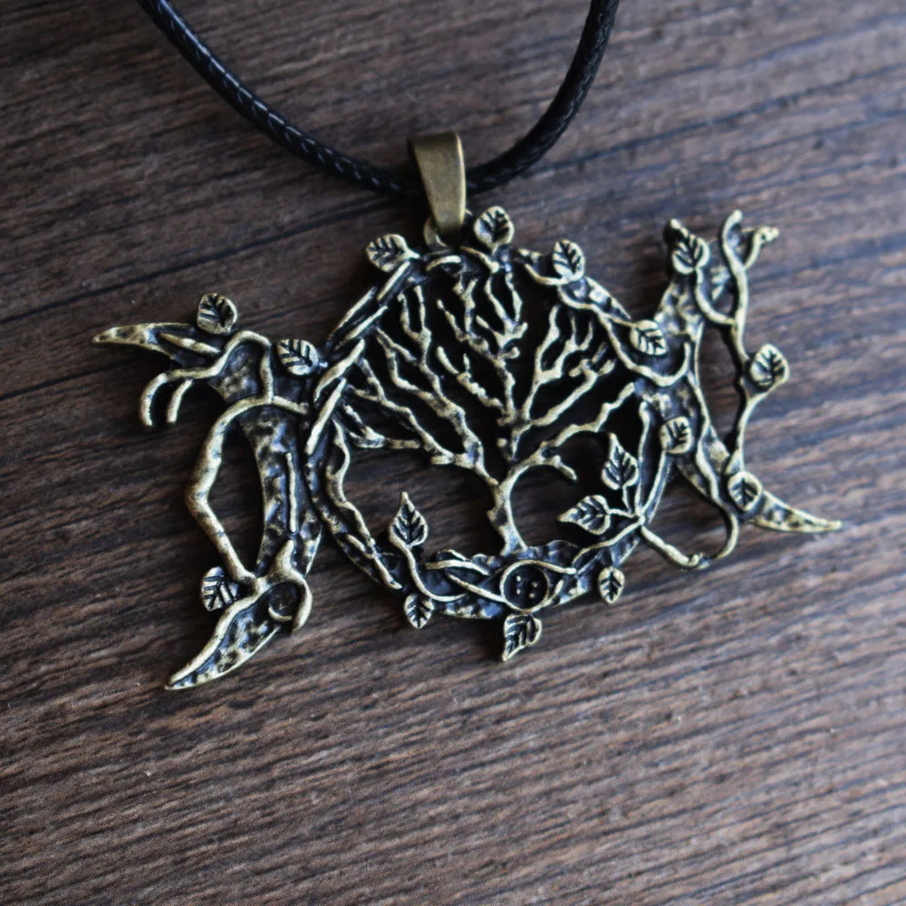 1 шт. Wiccan тройной кулон с полумесяцем с Yggdrasilb Дерево жизни ювелирные изделия