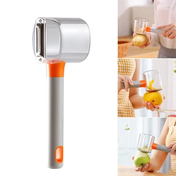 

Collect Cup Peeler Multi-Function Peeler for Kitchen Vegetables Potatoes Apple 66CY