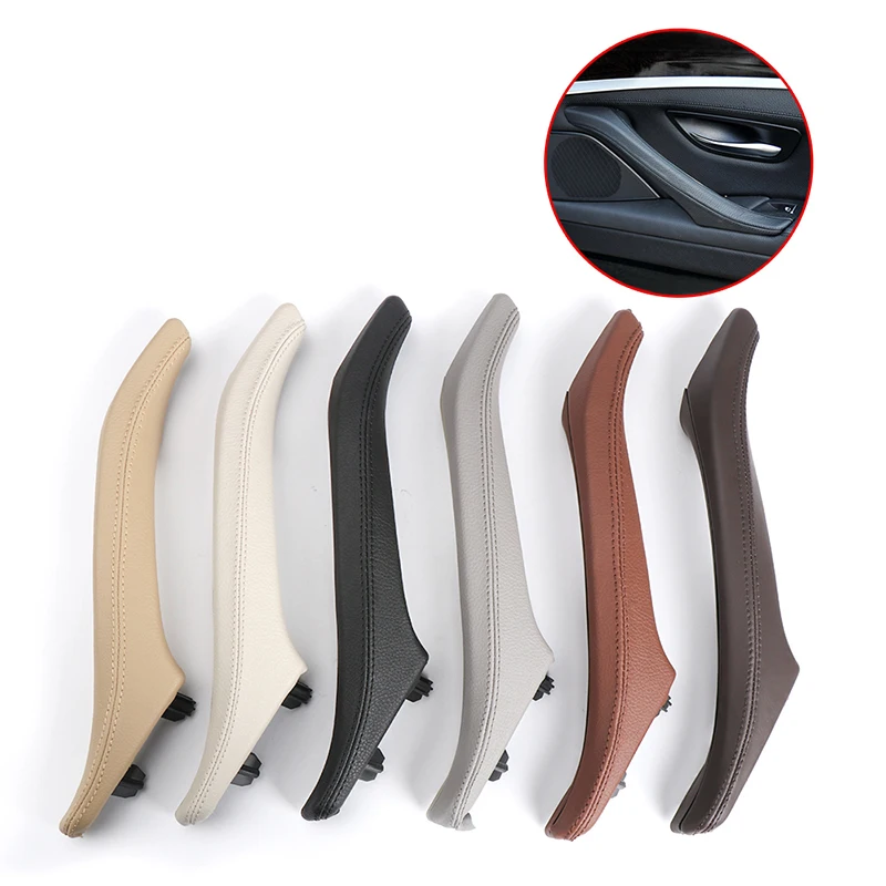 

LHD RHD PU Leather Car Interior Door Handle Inner Panel Pull Trim For BMW 5 Series F10 F11 F18 2010-2017 Car Accessories