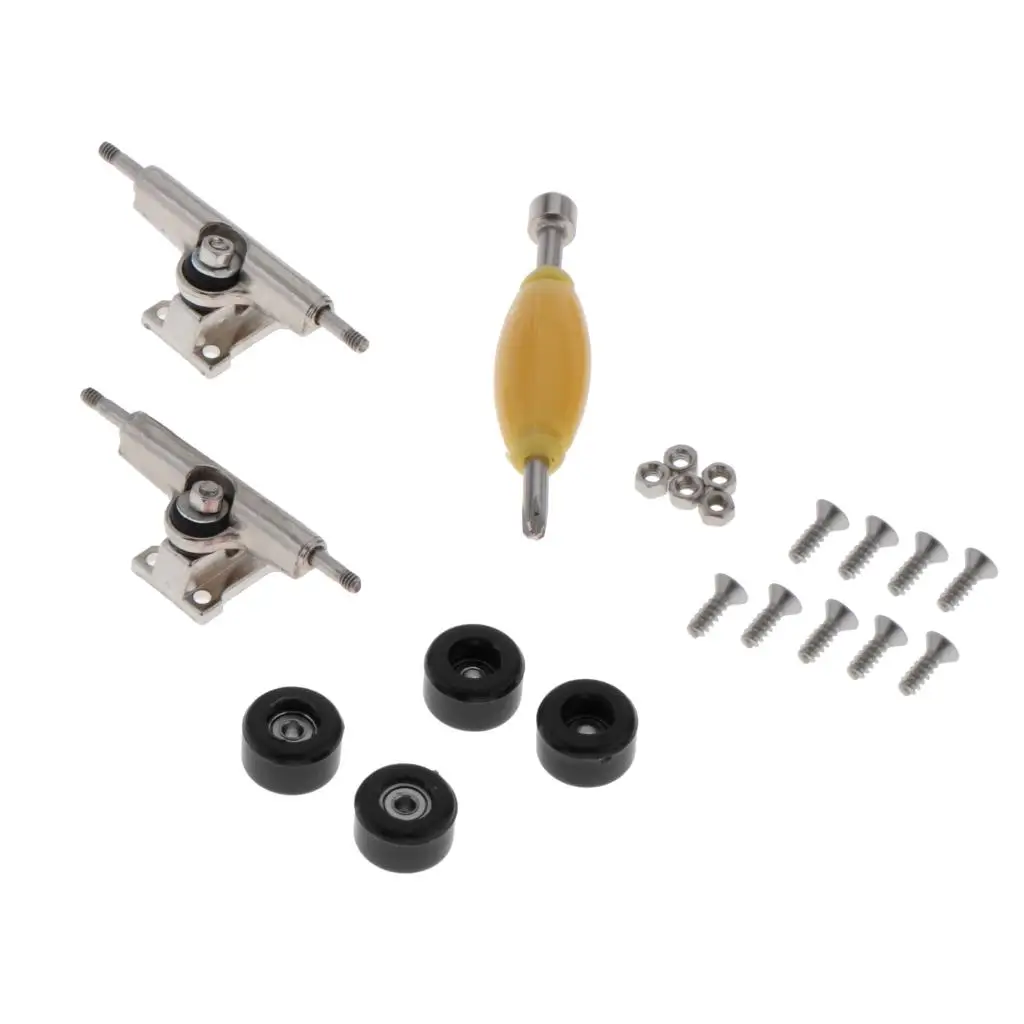 Wooden Fingerboard - Maple Wood Finger Skate Board Scooter Black Grit DIY Kits Box for Kids Girls