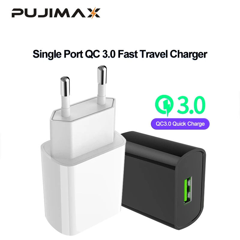 USB зарядное устройство PUJIMAX быстрая зарядка 3 0 18 Вт для iPhone X xs 8 7 iPad Samsung Galaxy s8 s9 s10 HTC