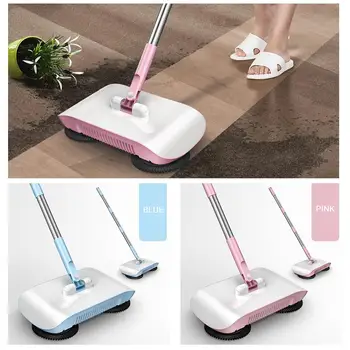 

Hand - Push Type Sweeper Home Broom Dustpan and Mop All - in - One Machine Dead - Zone Free Cleaning Sweeper
