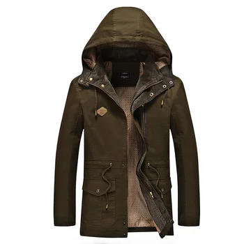 

Wash With Water Pure Cotton Military Industry Medium Length Money Leisure Jacket Coat Chao