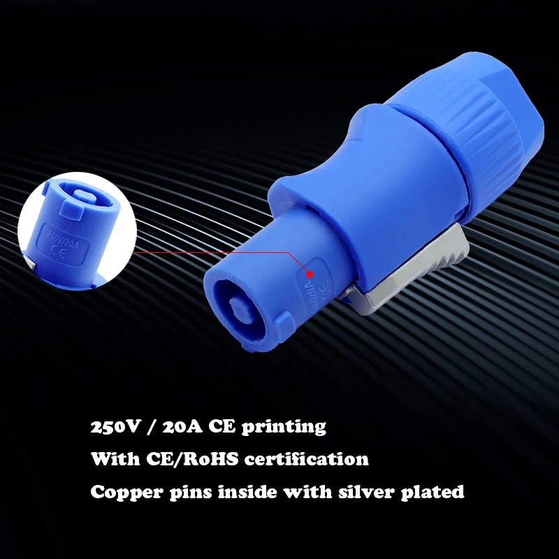 50pcs NAC3FCA NAC3FCB Powercon Connector 3pin 20A 250V Power Male Plug for Electric Drill LED Screen Stage Lights Power Connect