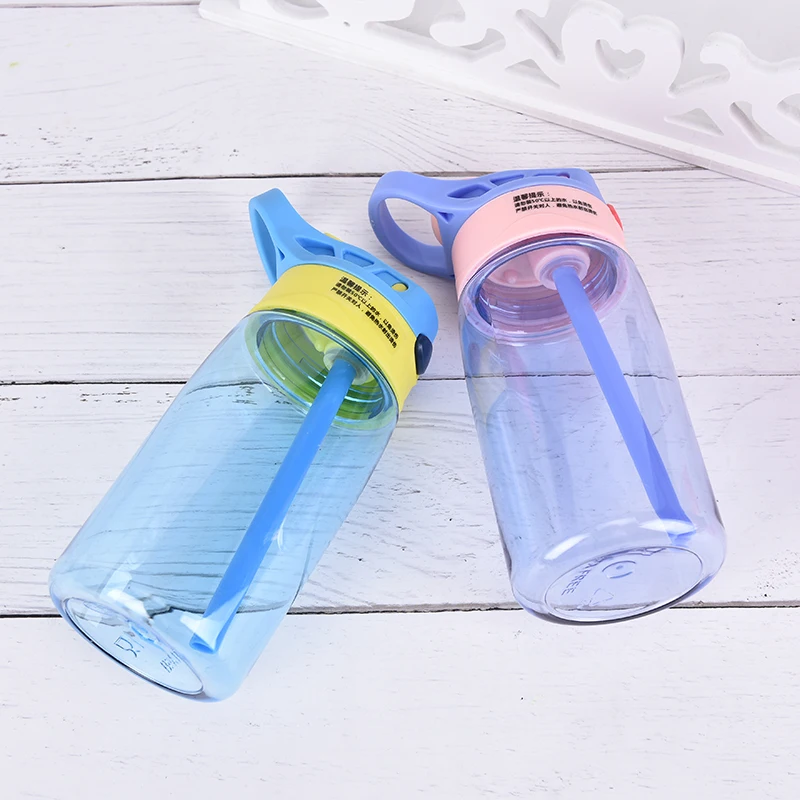Portable Travel Drinking Cup With Straw Kids Children Leak Proof Water Bottle
