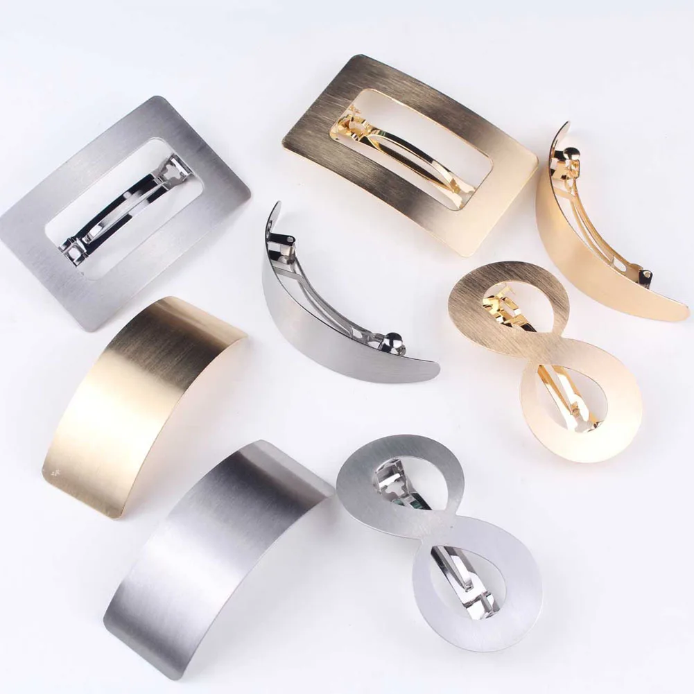 

Silver Color Hairpin For Women Girls Punk Geometric Infinite Hair Clips Hairwear Bridal Fashion Jewelry Accessories