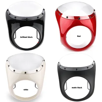 

RETRO coffee CAFE RACER STYLE HANDLEBAR FAIRING & SCREEN UNIVERSAL FIT 7" HEADLIGHT