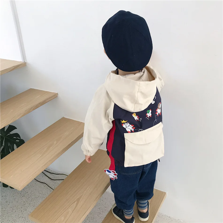 Tonytaobaby/осенне-зимнее Новое Стильное Детское пальто с капюшоном, куртка для маленьких мальчиков пальто для девочек
