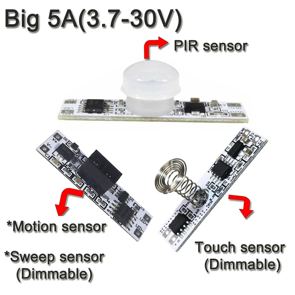 sweep sensor light switch LED Dimmer Switch DC 12V 24V Hand Sweep Sensor Light 25cm Sensing Distance for Strips | Обустройство дома