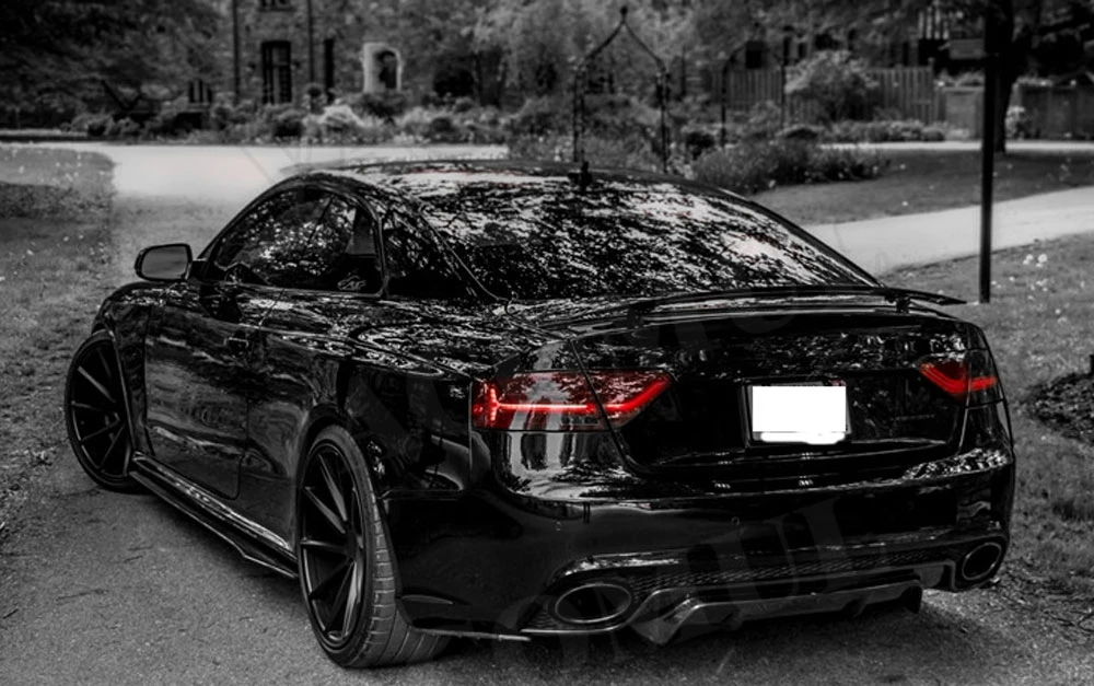Задний спойлер из углеродного волокна для Audi A5 RS5 2012- защита заднего бампера для губ автомобильный Стайлинг