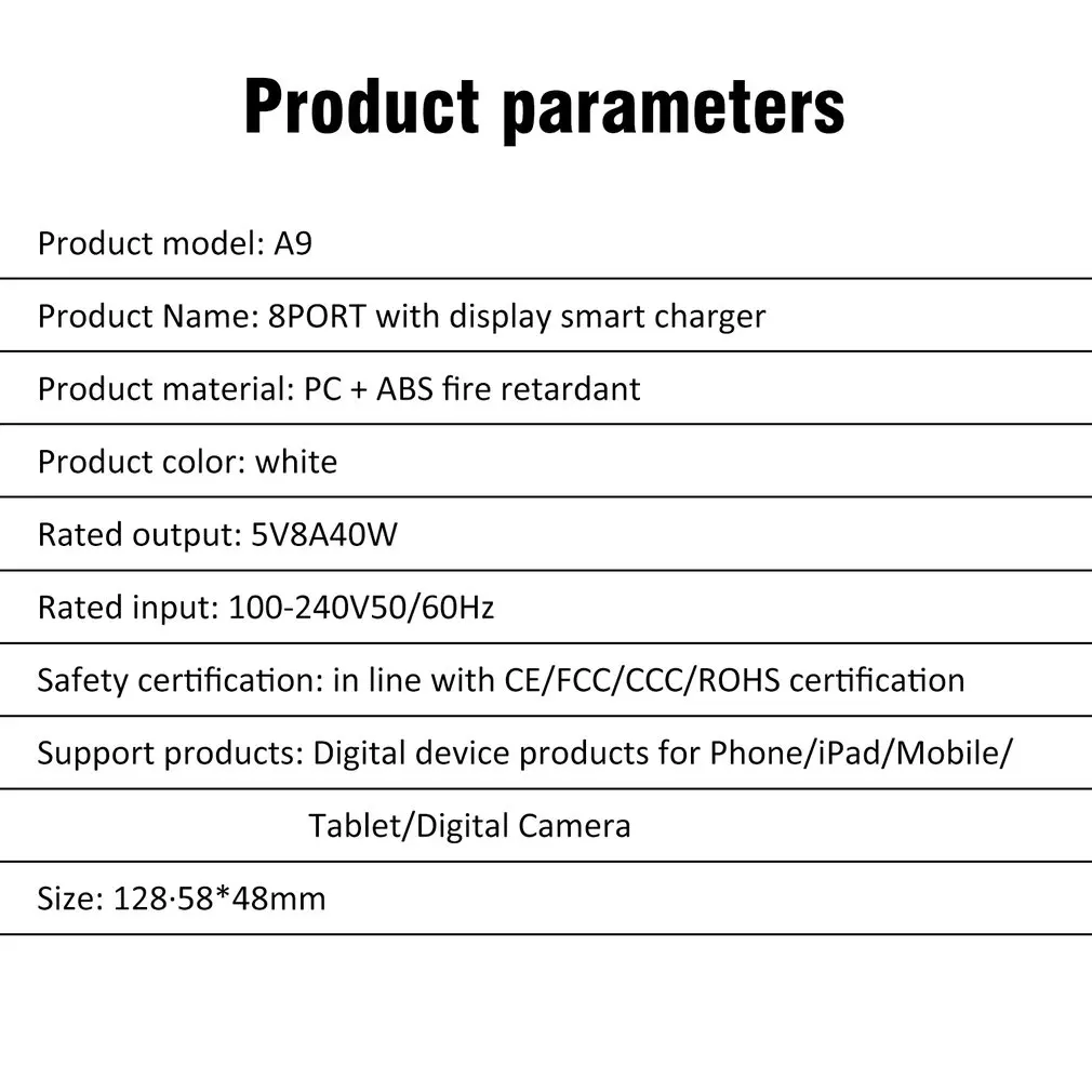 A9+& A9 мульти быстрое зарядное устройство USB зарядка несколько 8 USB зарядная станция для телефона универсальное usb-хаб умное зарядное устройство