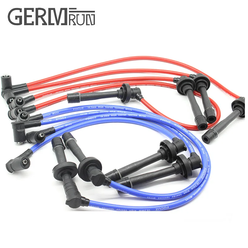 

RACING SPARK PLUG WIRE 10.2MM FOR 1988-2000 SOHC HOND@ CIVI*C D15/D16 BLUE/RED