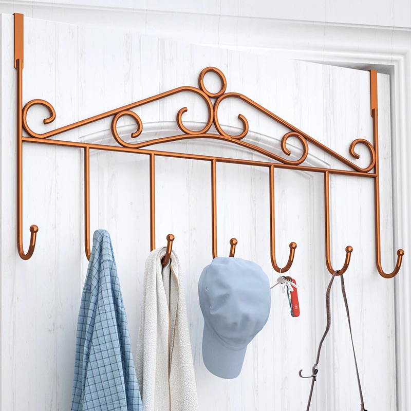 Back Door Hanging Hook Over The Door Towel Rack With 5 Hanger Hooks For  Hanging Door