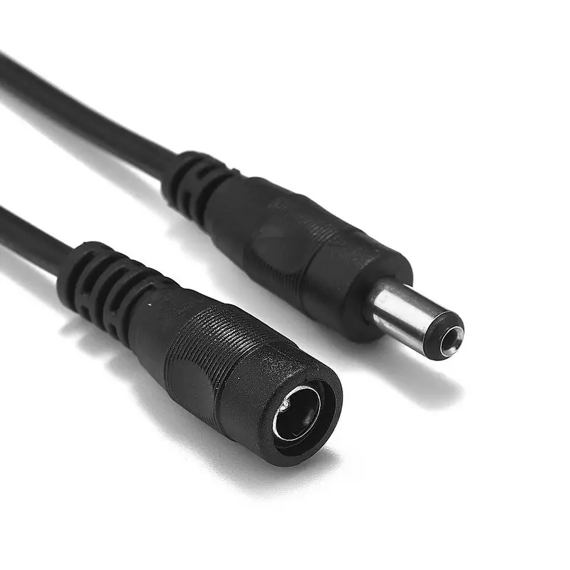 RGB RGBW Светодиодная лента DC удлинитель 3 м 5 м 5 в 12 В 5,5 мм x 2,1 мм разъем адаптер DC кабель медный провод для камеры видеонаблюдения - Цвет: Черный