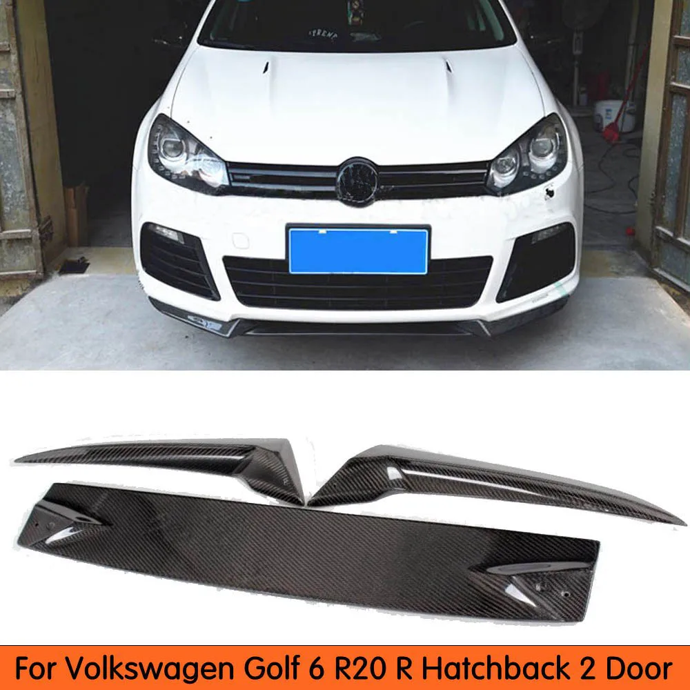 Для VW Golf 6 R20 R хэтчбек 2 двери из углеродного волокна передний бампер для Volkswagen VI MK6