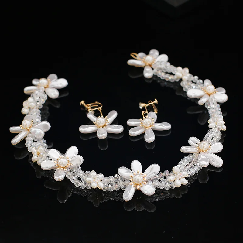 Bride Wedding Headdress Handmade Sen Retro Pearl Soft Hair Band Fashion Temperament Wedding Dress Accessories