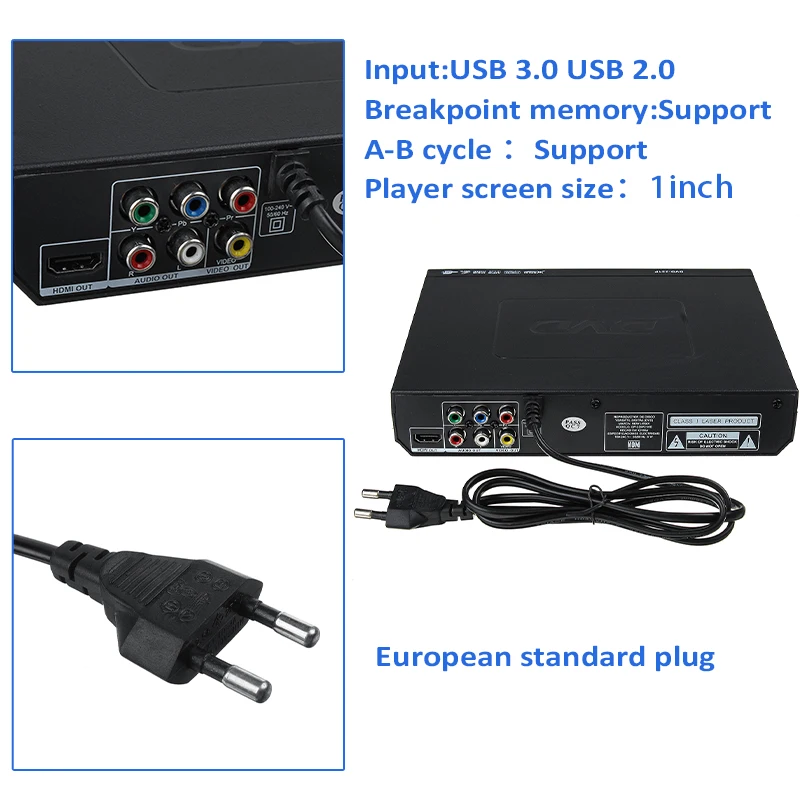 HDMI 1080p Мини dvd-плеер USB/AV Портативный многократное воспроизведение ADH DVD CD SVCD VCD MP3 JEPG JPEG Система домашнего кинотеатра 110 V-240 V