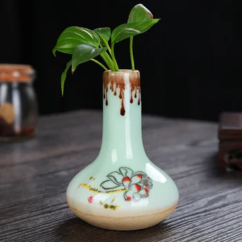 

Hand-Painted Ceramic Small Vase Office Ceramic Decoration Vase Ceramic Crafts Grow in Water Home Decoration