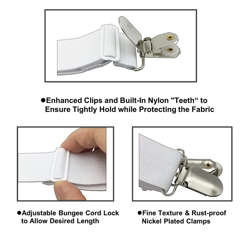  Bed Sheet Holder StrapsAdjustable Bed Sheet Fastener and 3 Way Mattress Cover Holder Fasteners The 