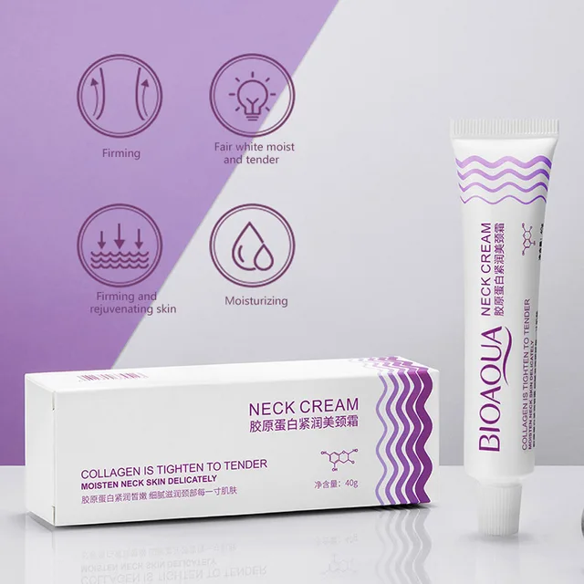 40ml Neck Line Erasing Collagen Cream Anti Wrinkle Anti Aging Whitening Smooth Skin Face And Neck