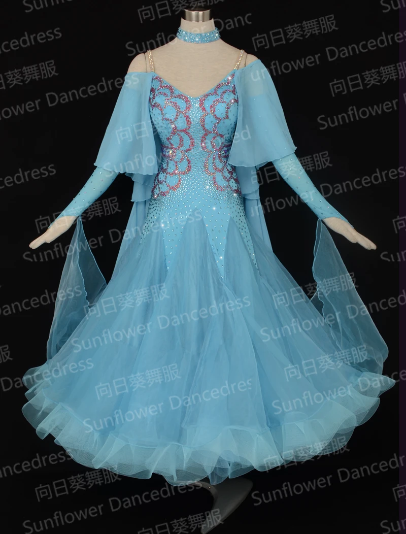 ballroom dance dresses dance clothing stage ballom dance wear Dance Dress for women turquoise|Ballroom| - AliExpress