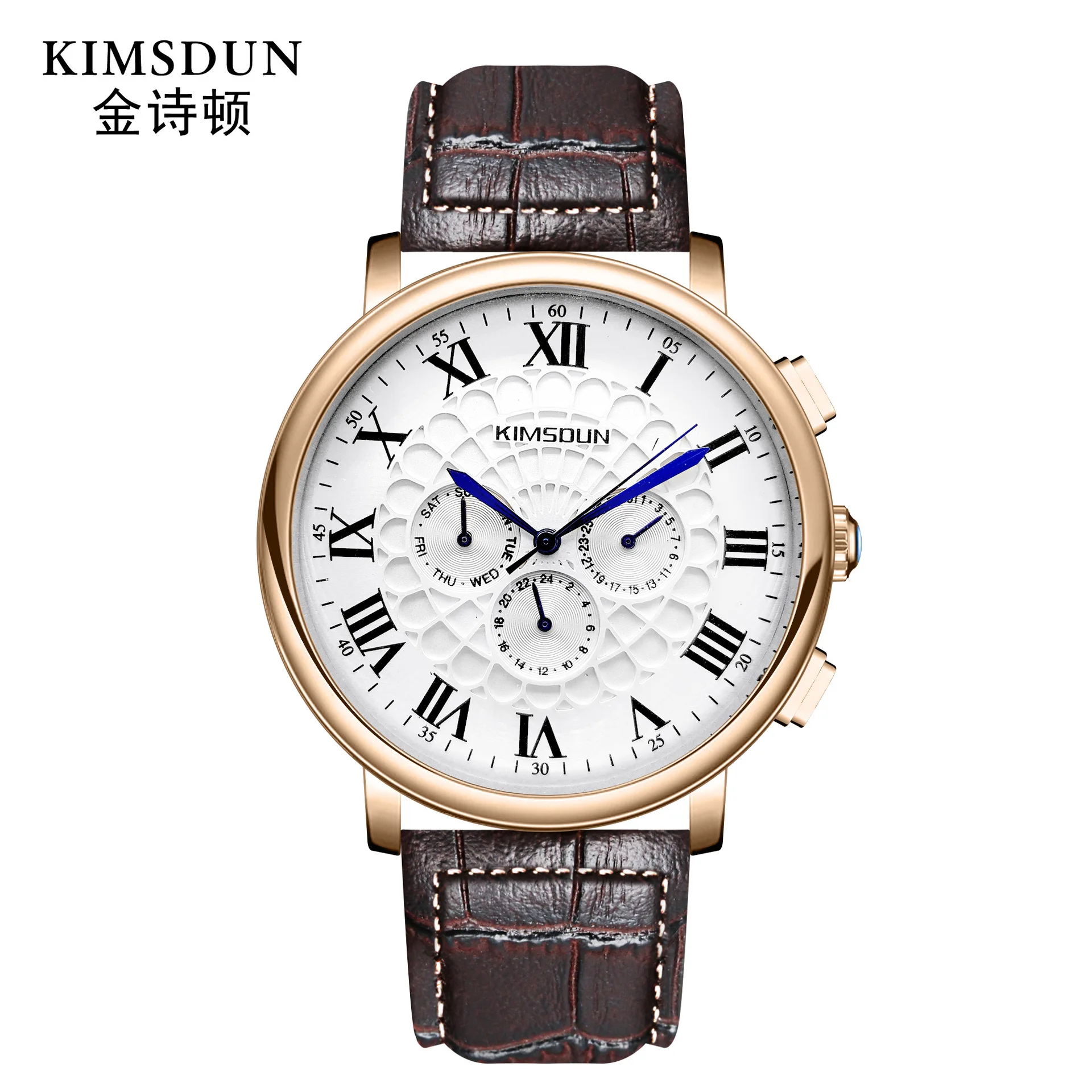 

Mens Watch Automatic Mechanical Tourbillion all Dial Work Multifunction Leather Strap Men Watches Business Male Wristwatch