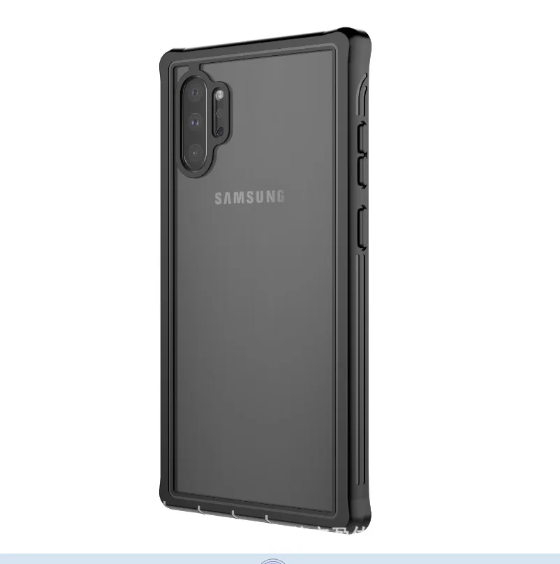 Полный охват чехол для samsung Note 10 Plus прозрачная задняя крышка бампера Встроенная сверхмощная защита хороший чехол для мобильного телефона