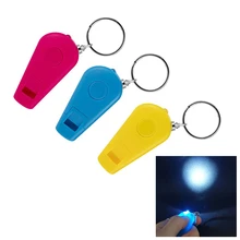Мини Портативный 3-в-1 светодиодный свет свисток фонарик брелок свисток свет на открытом воздухе Выживание инструменты туристическое снаряжение