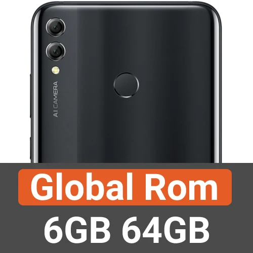 Honor 8X Max, глобальная прошивка, 7,12 дюймов, мобильный телефон Qualcomm, 660, 4900 мАч, смартфон, 16 МП камера, Google Play, несколько языков - Цвет: 6GB 64GB Black