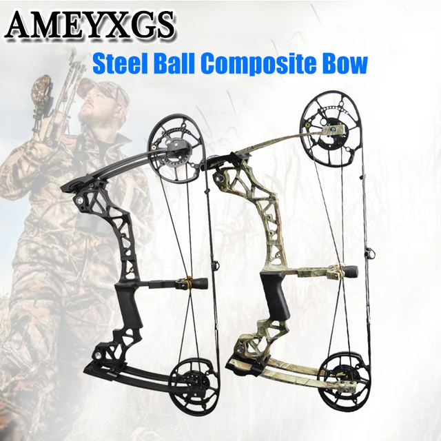  US $259.49 Archery 60lbs Compound Steel Ball Composite Hunting Outdoor Shooting Game Traini