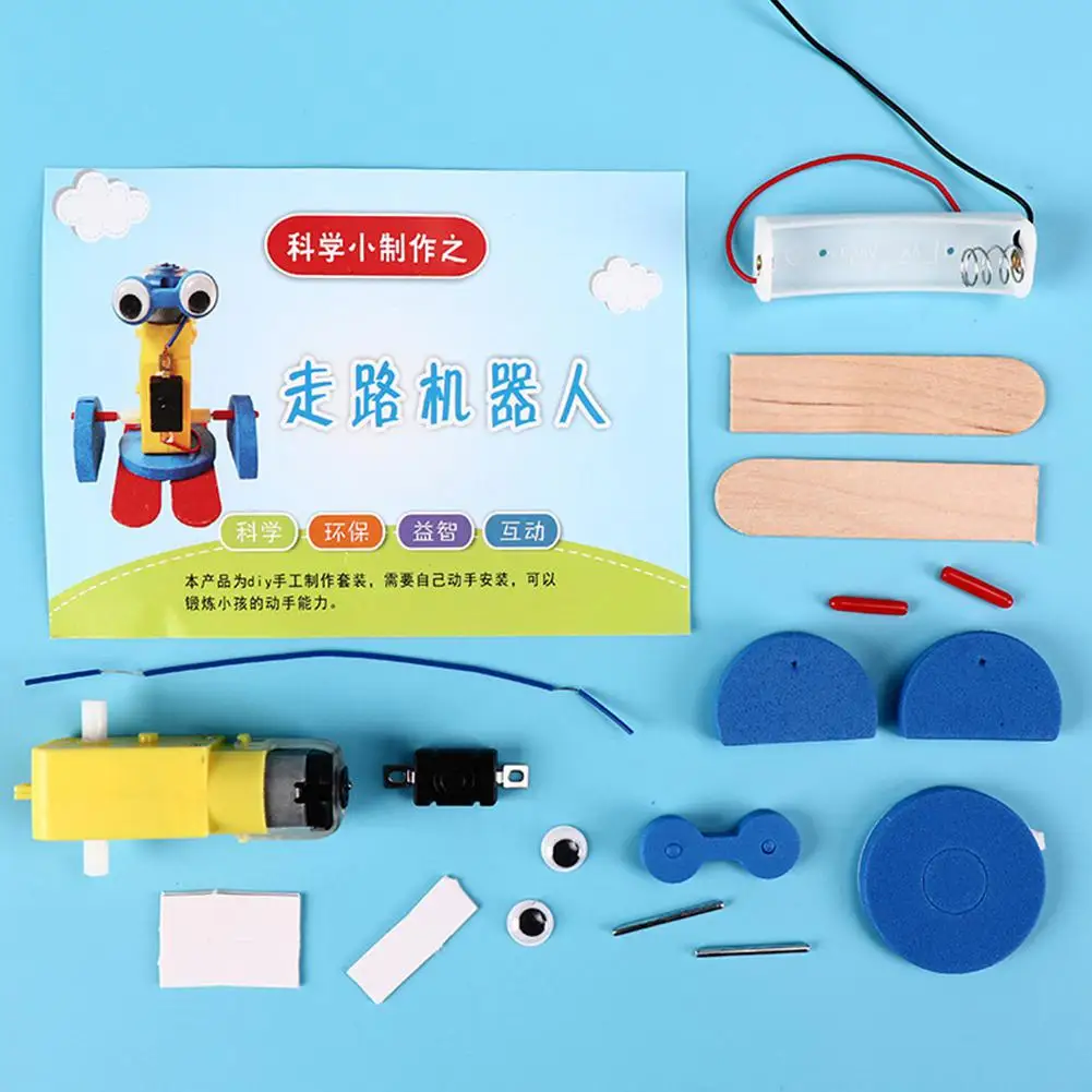 Обучающие и обучающие игрушки Мини DIY сборка Ming ползающий робот набор деревянная