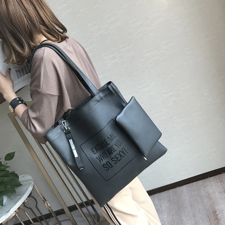 

Fall and Winter 2019 New Women's Bag Korean White Tower Wood Handbag Printed Single Shoulder Bag Fashion