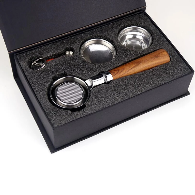 

58MM Bottomless Portafilter Stainless Steel Professional Espresso Coffee Machine with 2 Cups and 1Cup Filter Basket