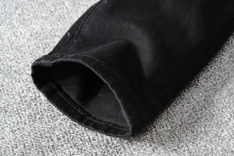 Seveyfan Марка NEW FASHION Hi Street Для мужчин черный Рваные джинсы скинни джинсы с заплатами и джинсы брэнда джинсы для мужчин