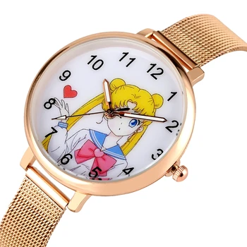 Reloj de pulsera para mujer, cronógrafo de cuarzo con correa de malla de oro rosa a la moda, regalos para el día a día, femenino