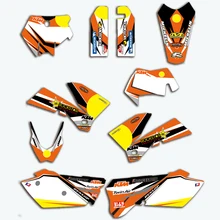 For EXC 2005 2006 2007 Decal Customized Racing Team Graphics Stickers Decals For KTM EXC 125 150 200 250 300 350 400 450 525 motorcycle graphics stickers decals for ktm sxf mxc xc sx exc 125 200 250 300 350 400 450 525 2005 2006 2007